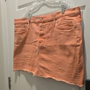 Sun Drenched Red Denim Mini Skirt